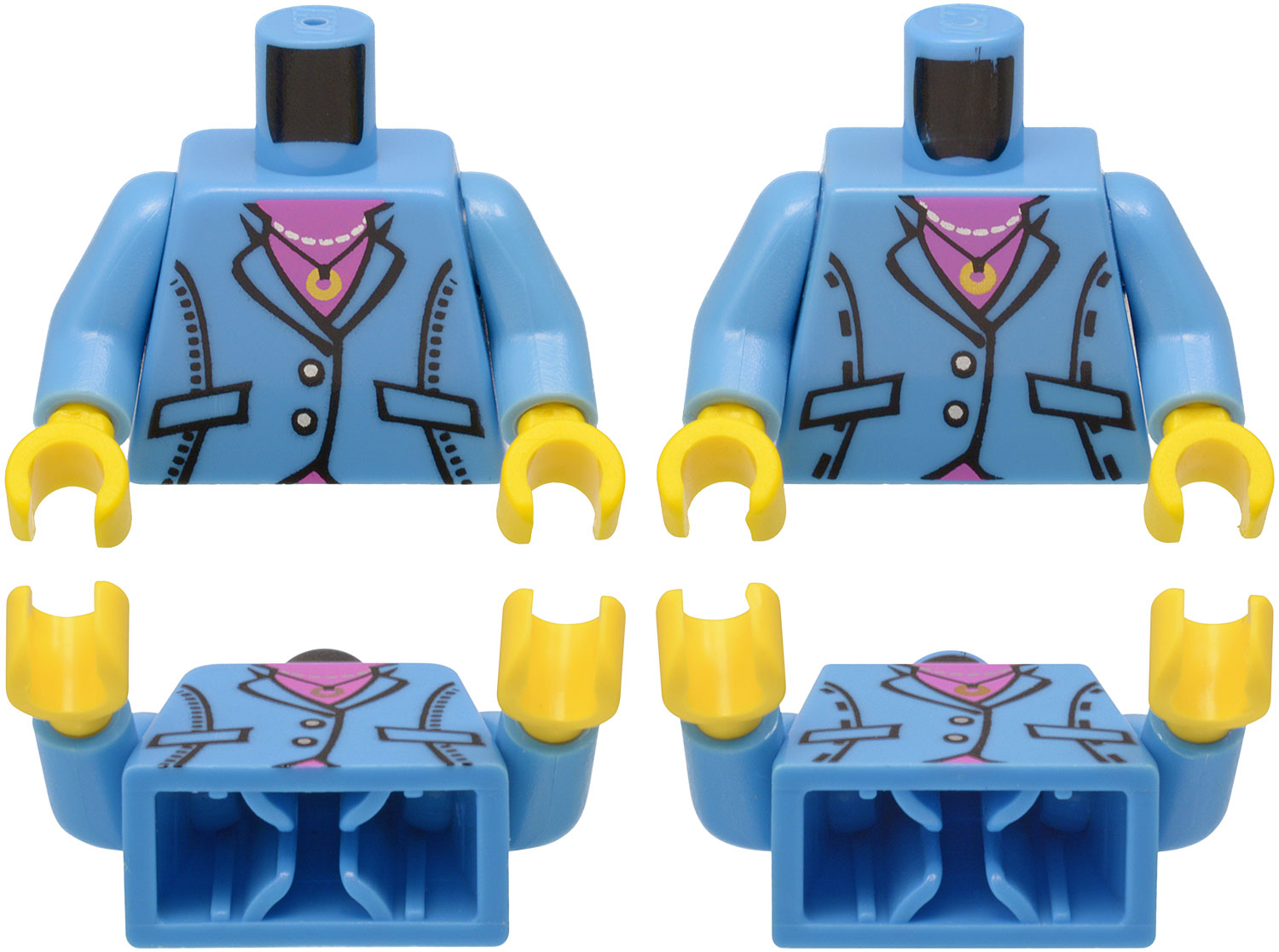 medium blue ladies jacket torso variants